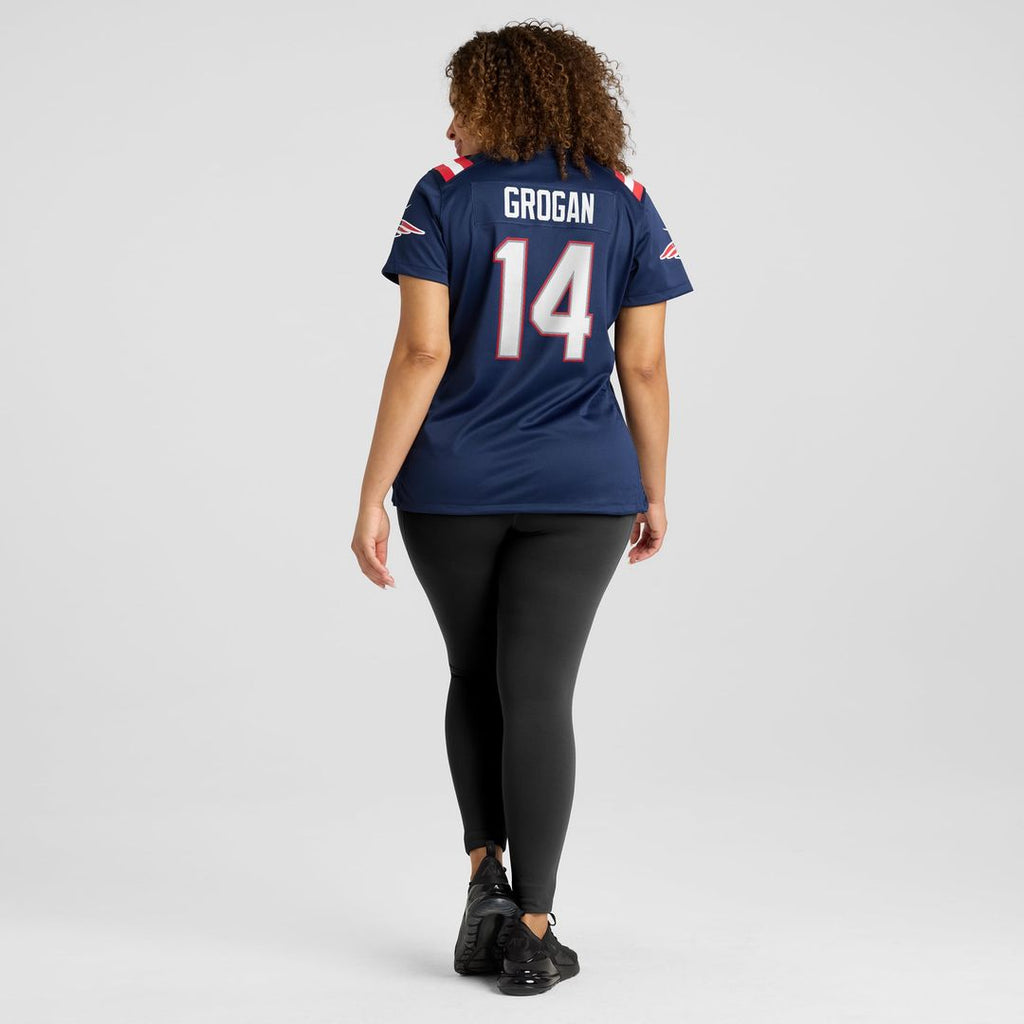 Steve Grogan New England Patriots Women's Game Retired Player Jersey - Navy