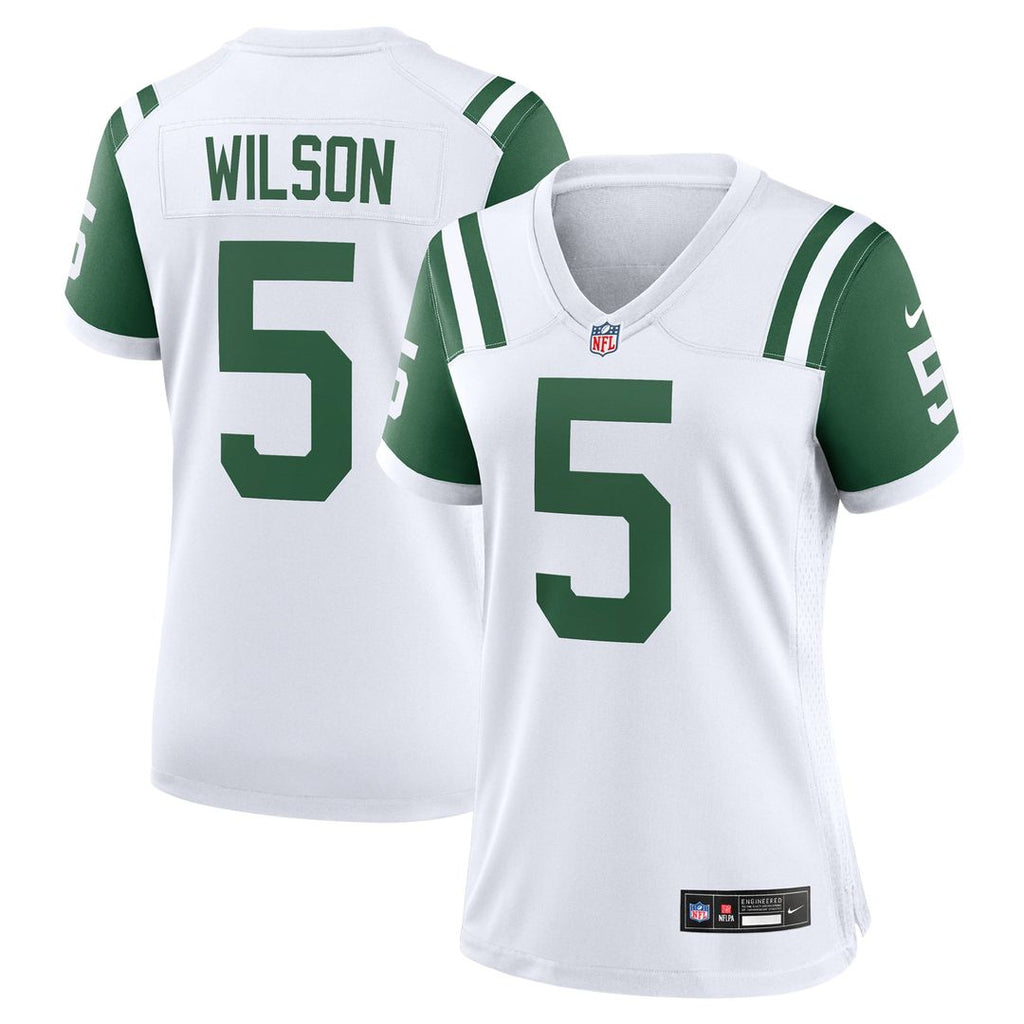 Garrett Wilson New York Jets Women's Classic Alternate Game Jersey - White