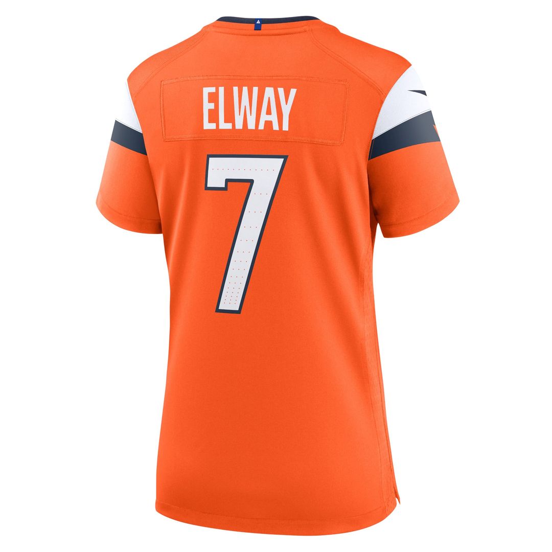 John Elway Denver Broncos Women's Team Retired Player Game Jersey - Orange