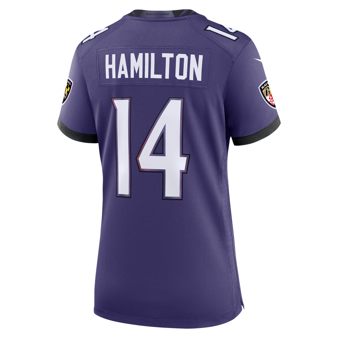 Kyle Hamilton Baltimore Ravens Women's Team Game Jersey - Purple