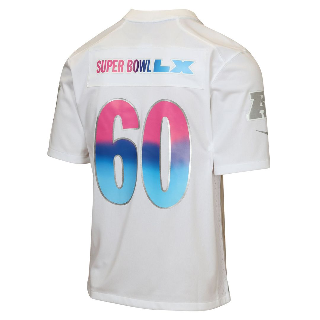 Super Bowl LX Youth Game Jersey - White