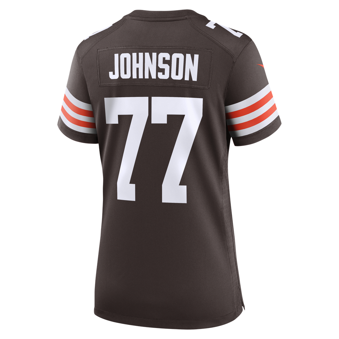 Zion Johnson Cleveland Browns Women's Team Game Jersey - Brown