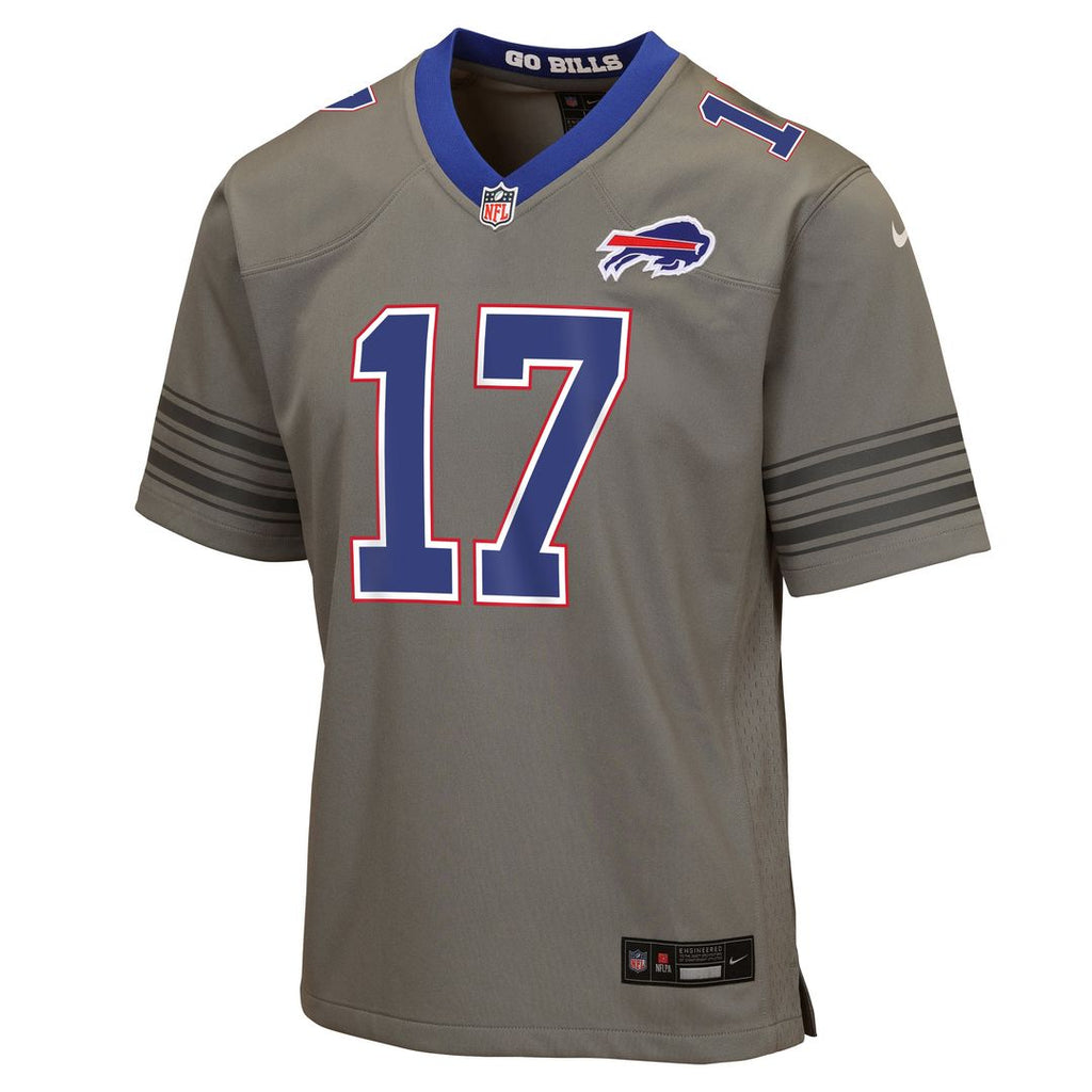 Josh Allen Buffalo Bills Youth Nickel City Game Jersey - Gray