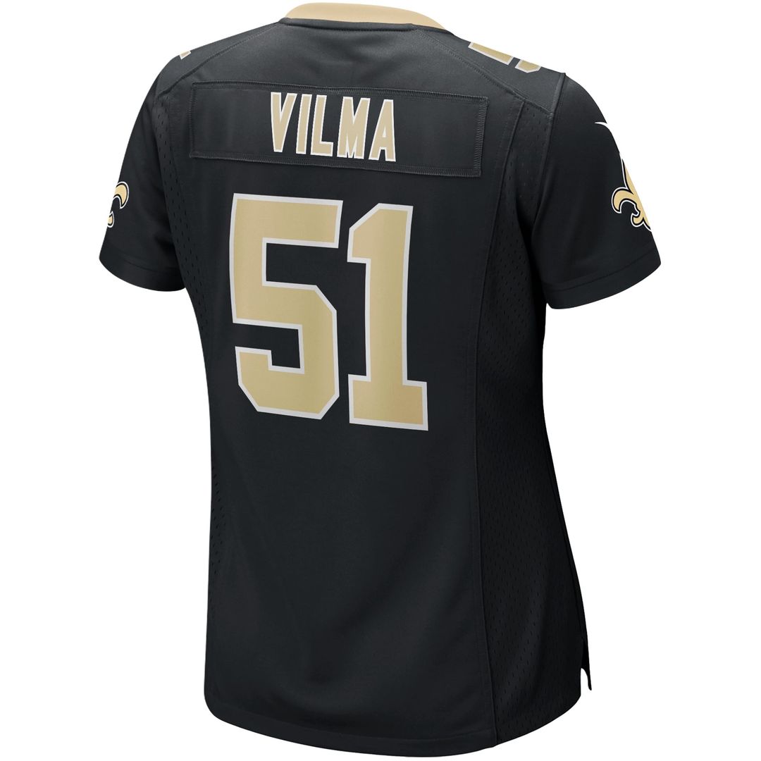 Jonathan Vilma New Orleans Saints Women's Game Retired Player Jersey - Black