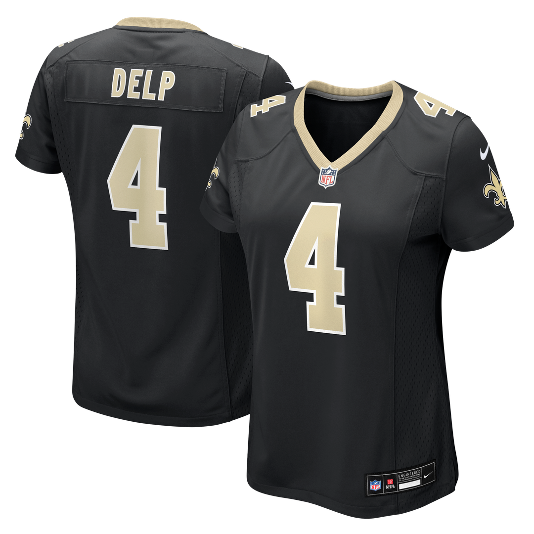 Oscar Delp New Orleans Saints Women's Team Game Jersey - Black