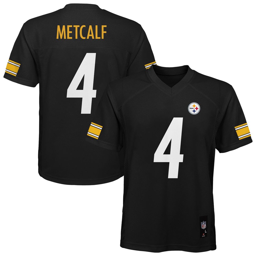 DK Metcalf Pittsburgh Steelers Youth Replica Jersey - Black