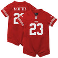 Christian McCaffrey San Francisco 49ers Newborn Romper Game Jersey - Scarlet