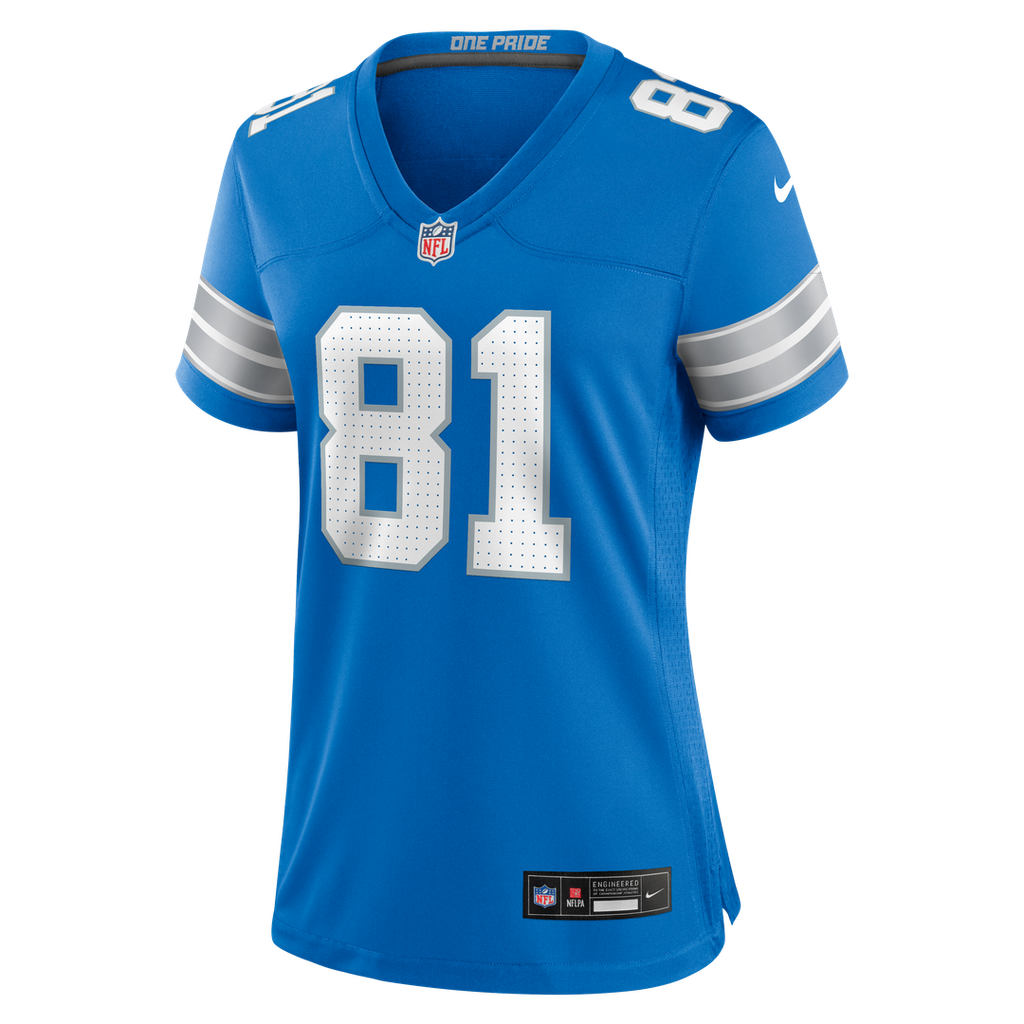 Calvin Johnson Detroit Lions Women's Team Retired Game Jersey - Blue