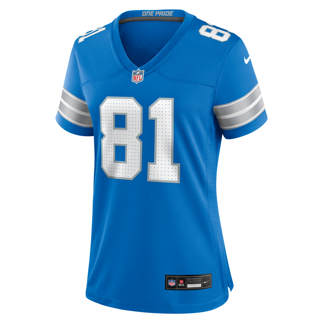 Calvin Johnson Detroit Lions Women's Team Retired Game Jersey - Blue