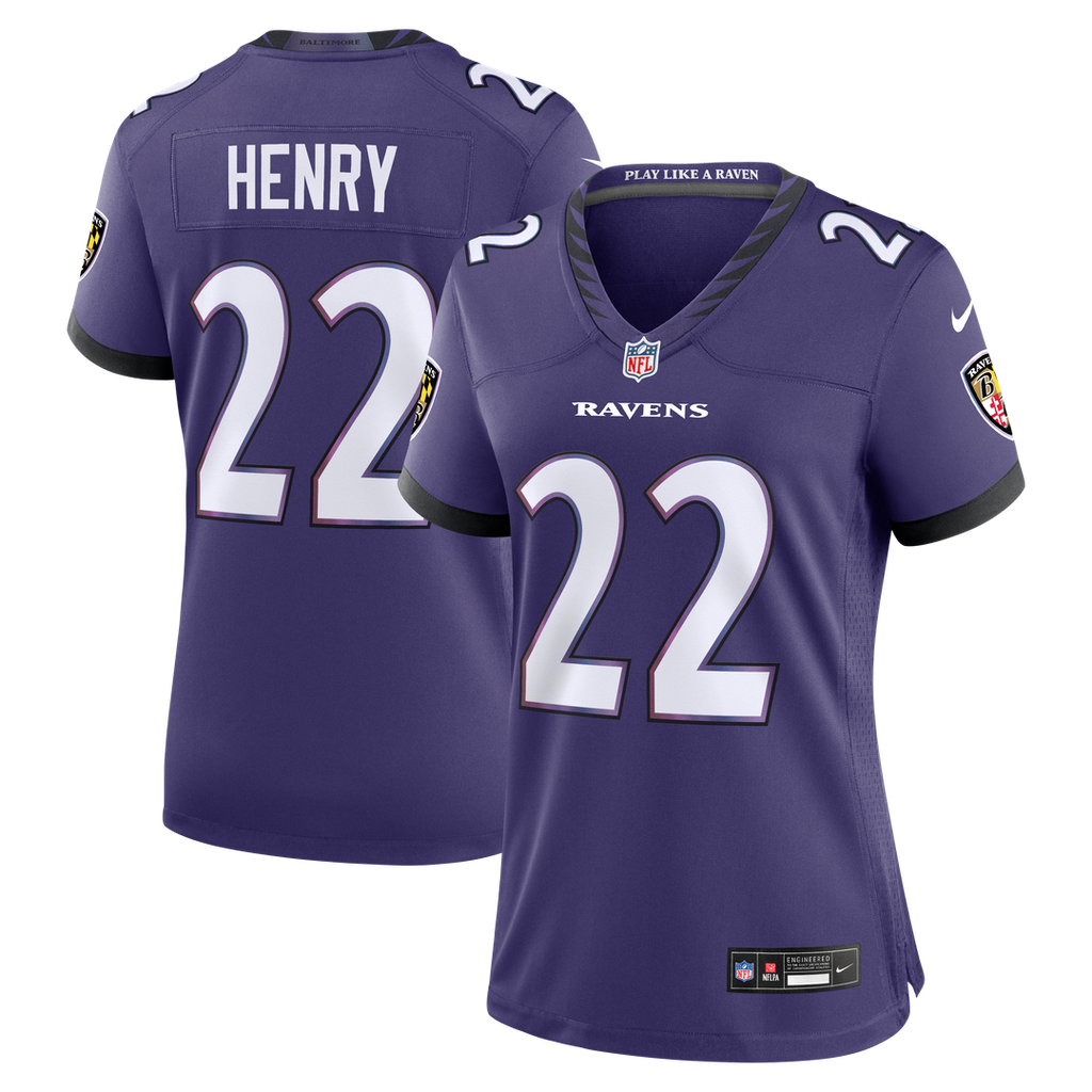 Derrick Henry Baltimore Ravens Women's Team Game Jersey - Purple