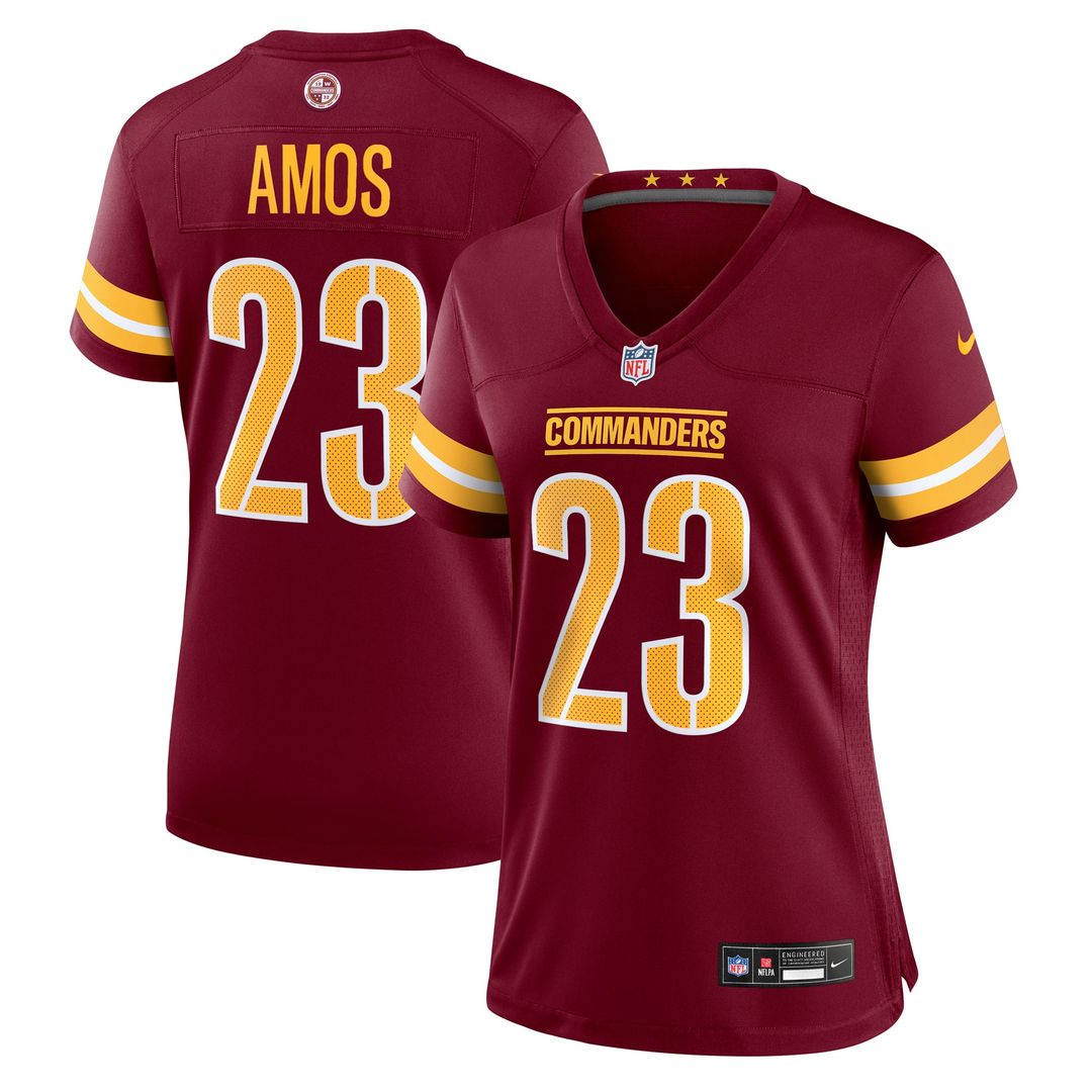 Trey Amos Washington Commanders Women's Team Game Jersey - Burgundy