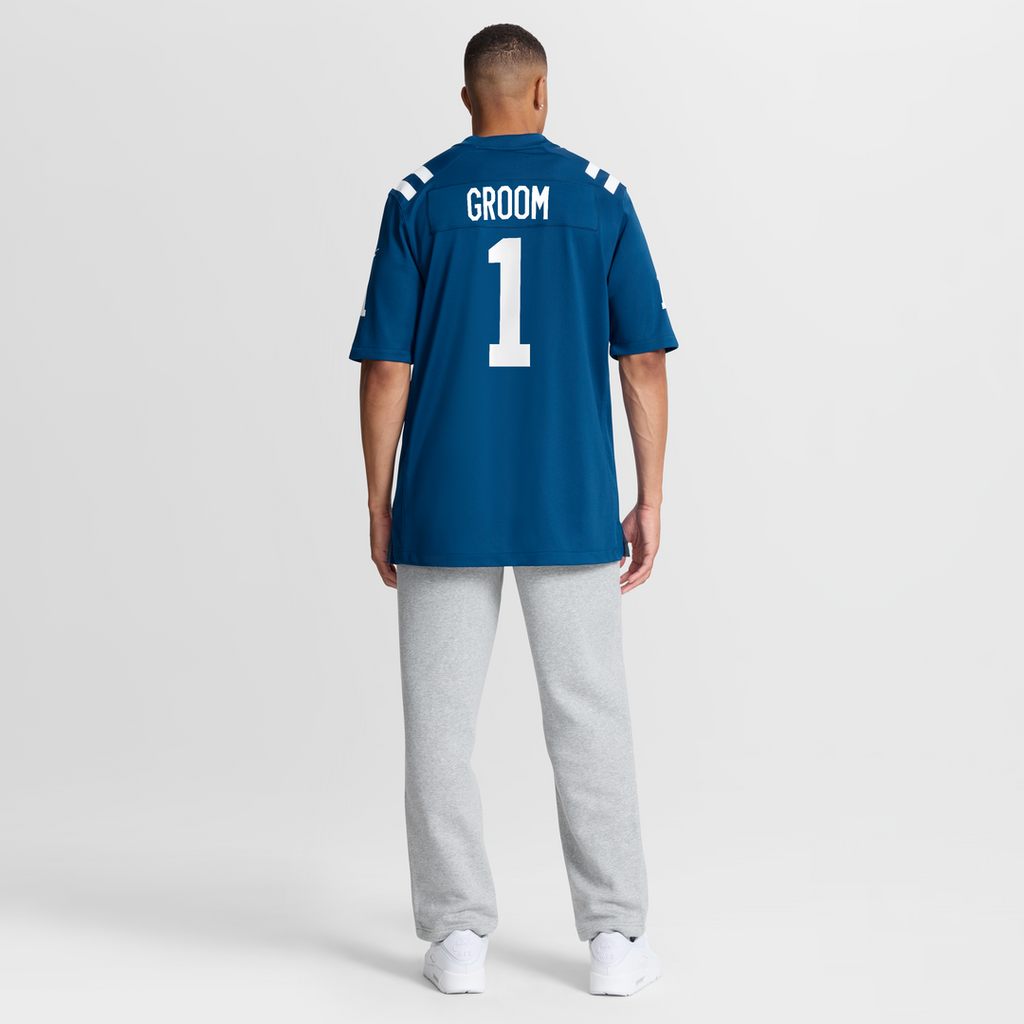 Number 1 Groom Indianapolis Colts Game Jersey - Royal