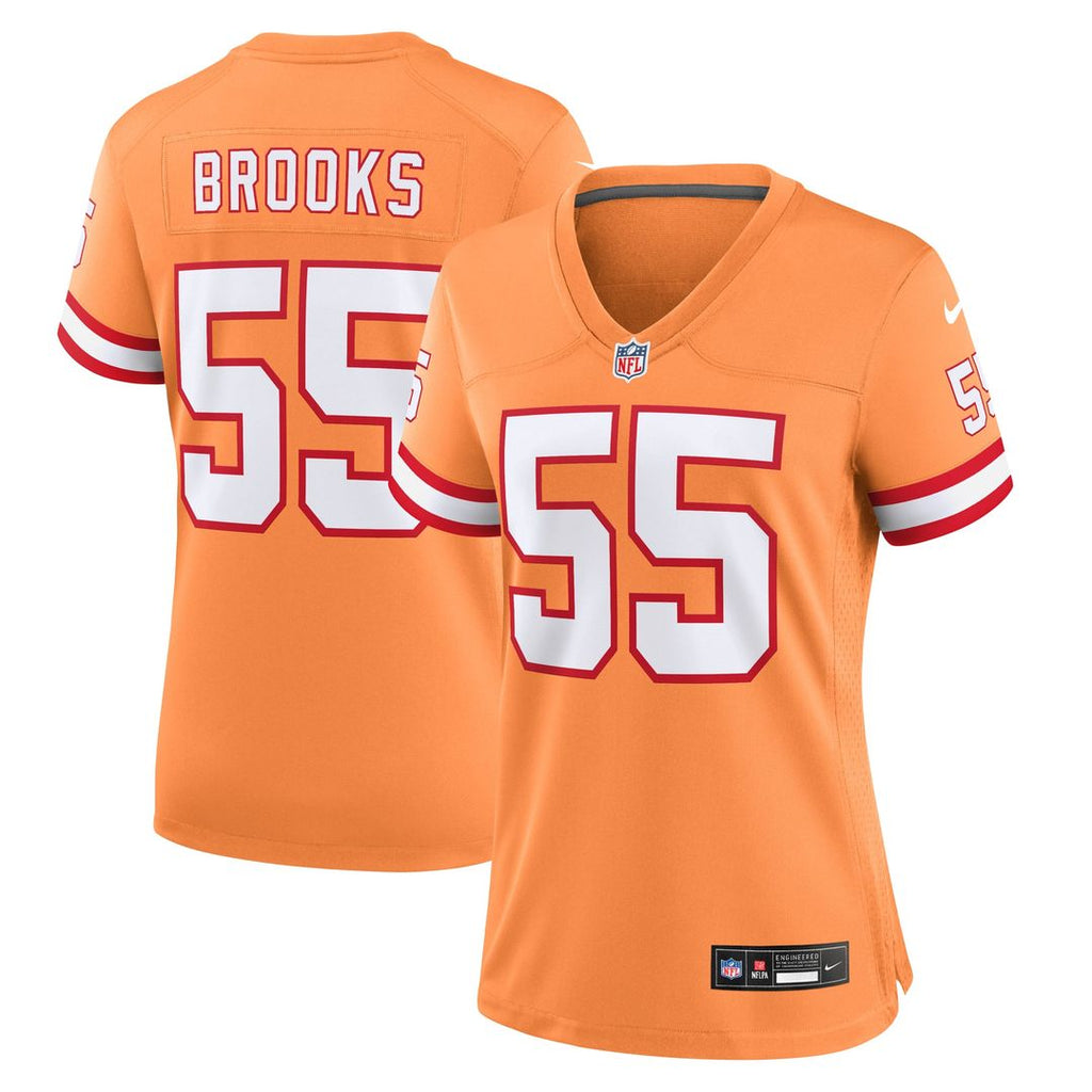 Derrick Brooks Tampa Bay Buccaneers Women's Throwback Game Jersey - Orange