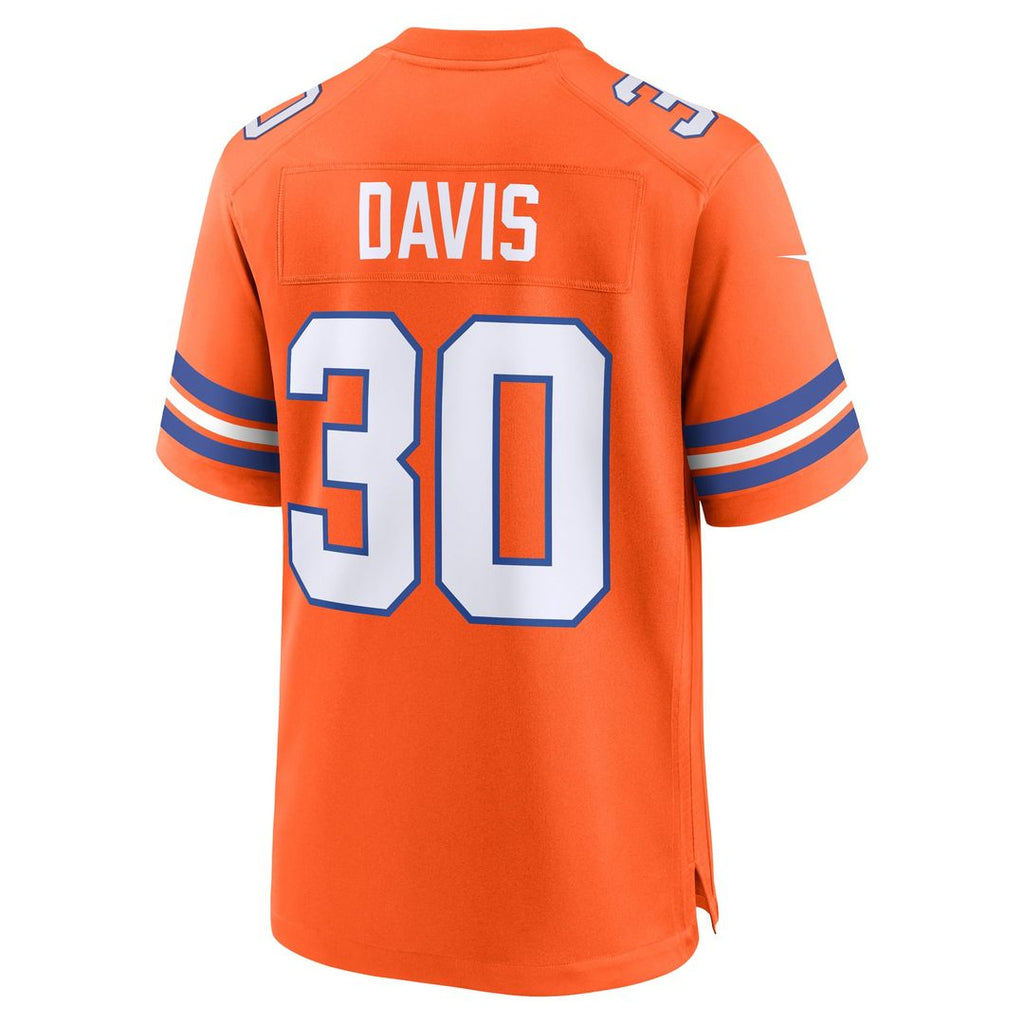 Terrell Davis Denver Broncos Retired Player Alternate Game Jersey - Orange