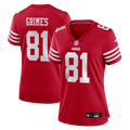 Wesley Grimes San Francisco 49ers Women's Team Game Jersey - Scarlet