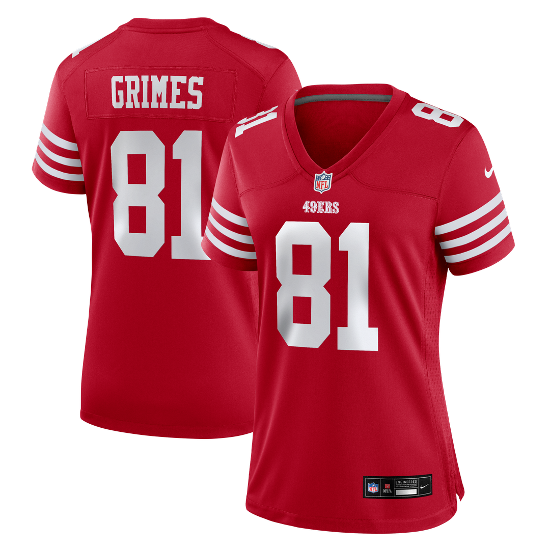 Wesley Grimes San Francisco 49ers Women's Team Game Jersey - Scarlet