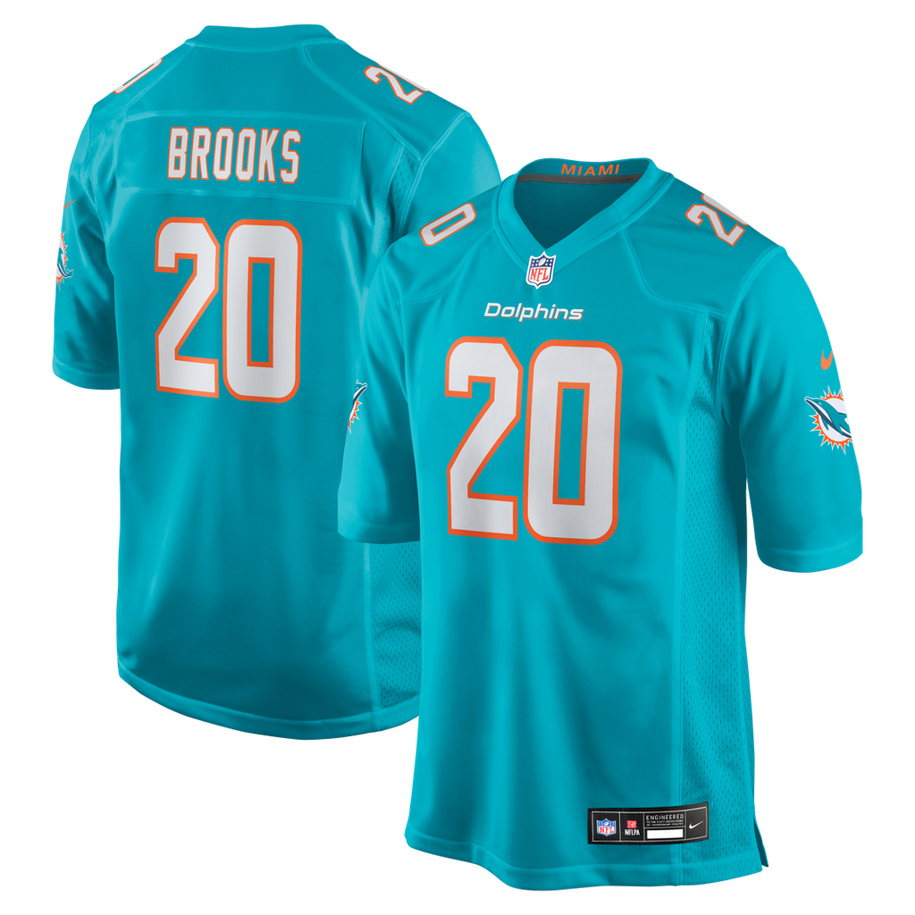Jordyn Brooks Miami Dolphins Game Jersey - Aqua