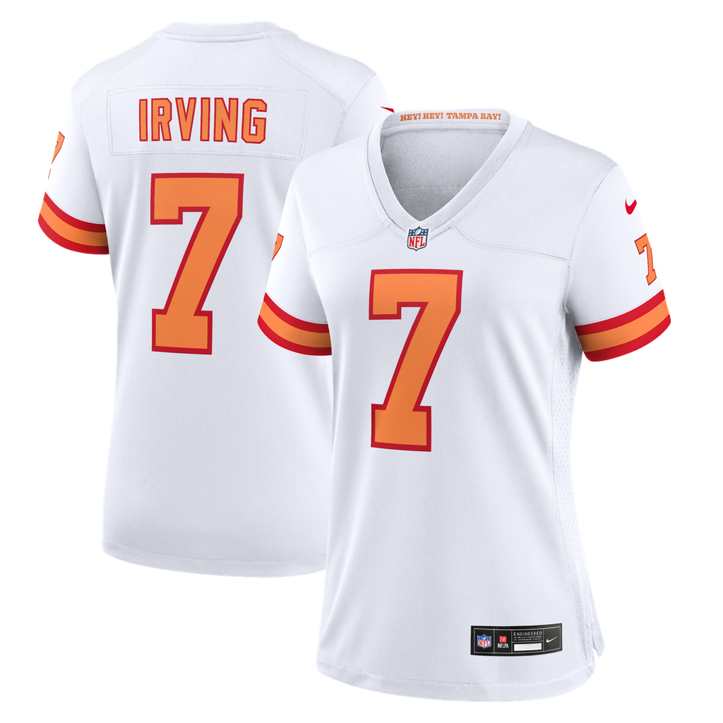 Bucky Irving '76 Tampa Bay Buccaneers Women's Game Jersey - White