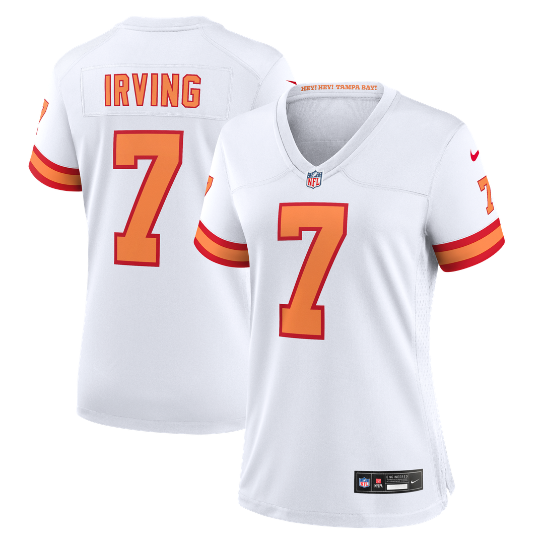 Bucky Irving '76 Tampa Bay Buccaneers Women's Game Jersey - White