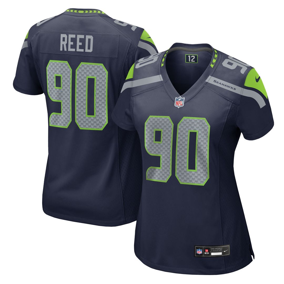 Jarran Reed Seattle Seahawks Women's Team Game Jersey - College Navy
