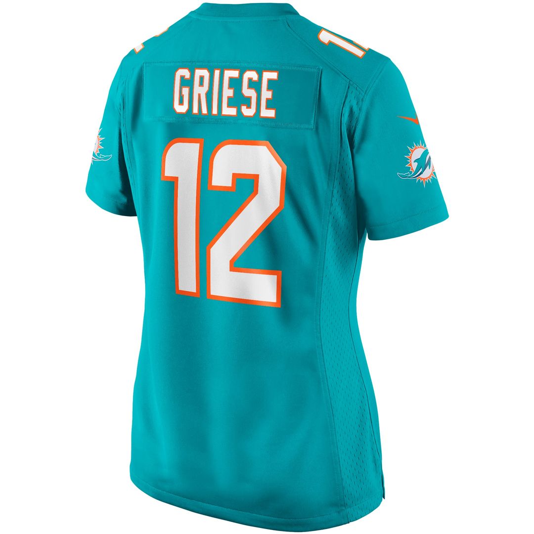 Bob Griese Miami Dolphins Women's Game Retired Player Jersey - Aqua