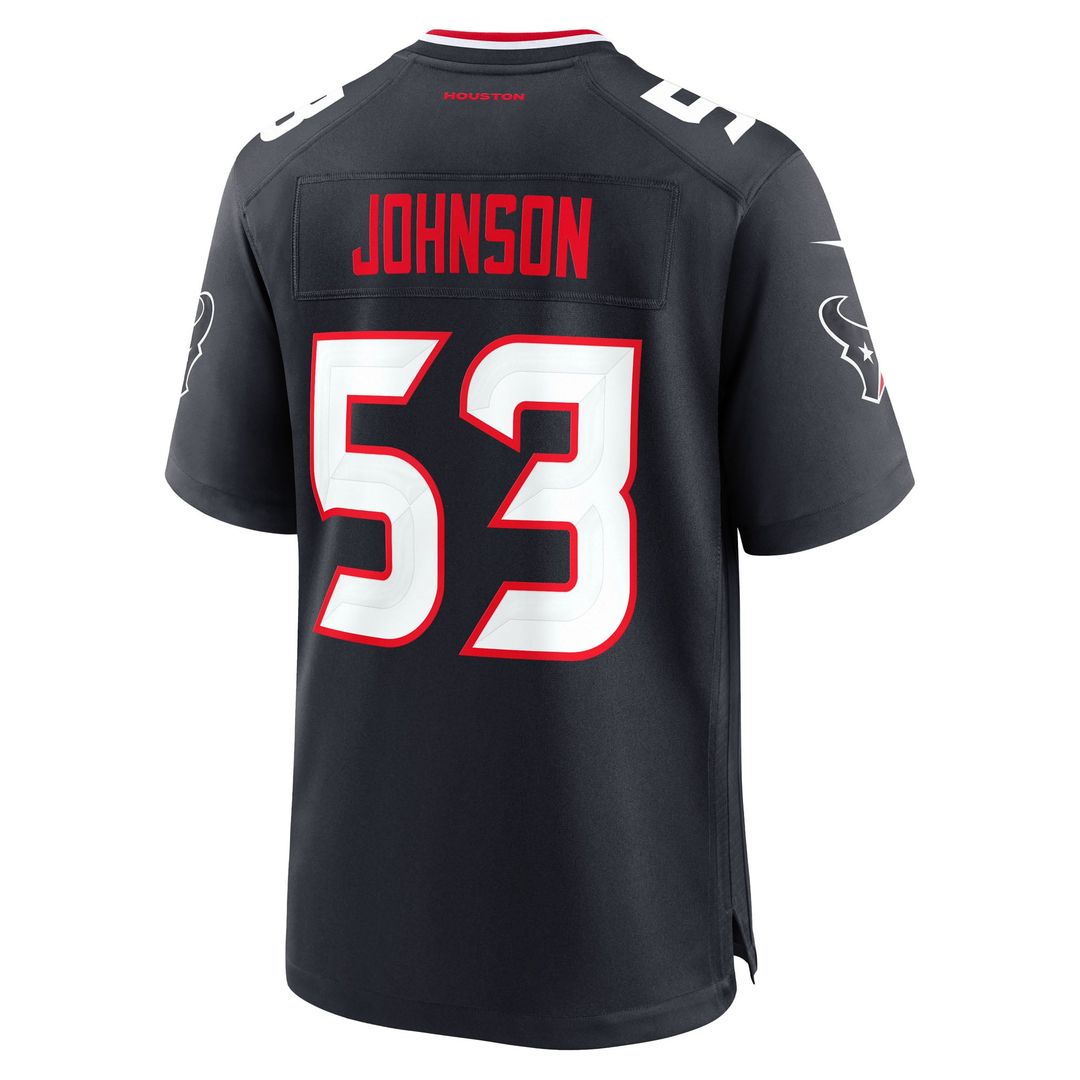 Caleb Johnson Houston Texans Team Game Jersey - Navy