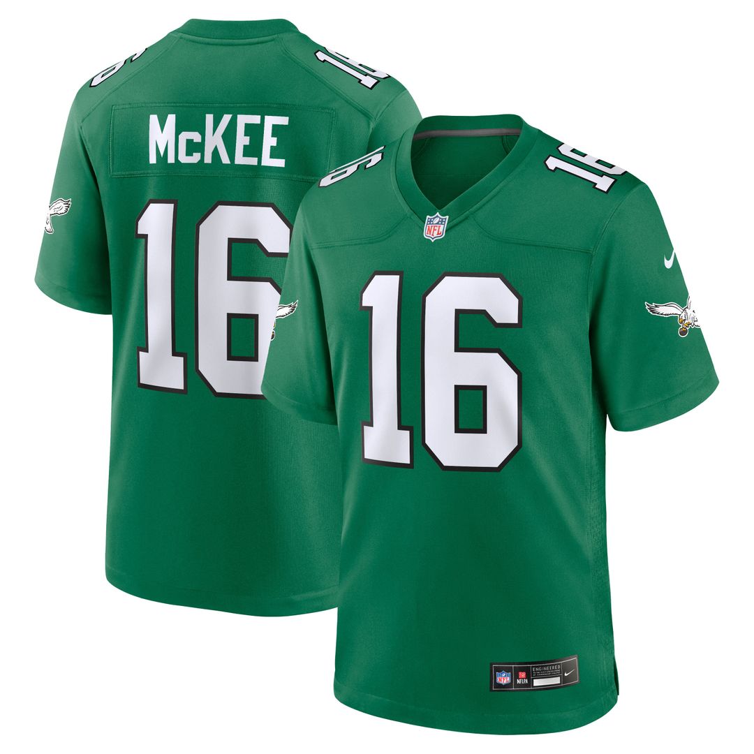 Tanner McKee Philadelphia Eagles Alternate Game Jersey - Kelly Green
