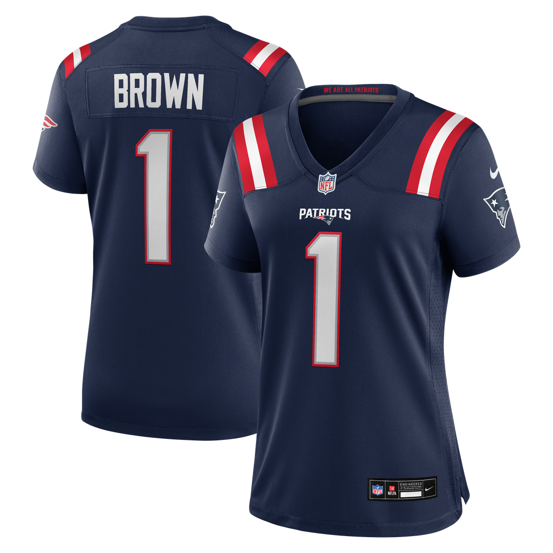 A.J. Brown New England Patriots Women's Game Jersey - Navy
