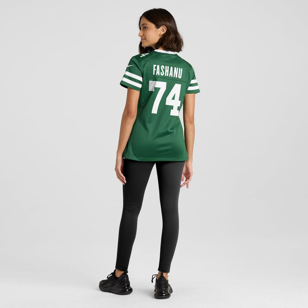 Olu Fashanu New York Jets Women's Game Jersey - Legacy Green