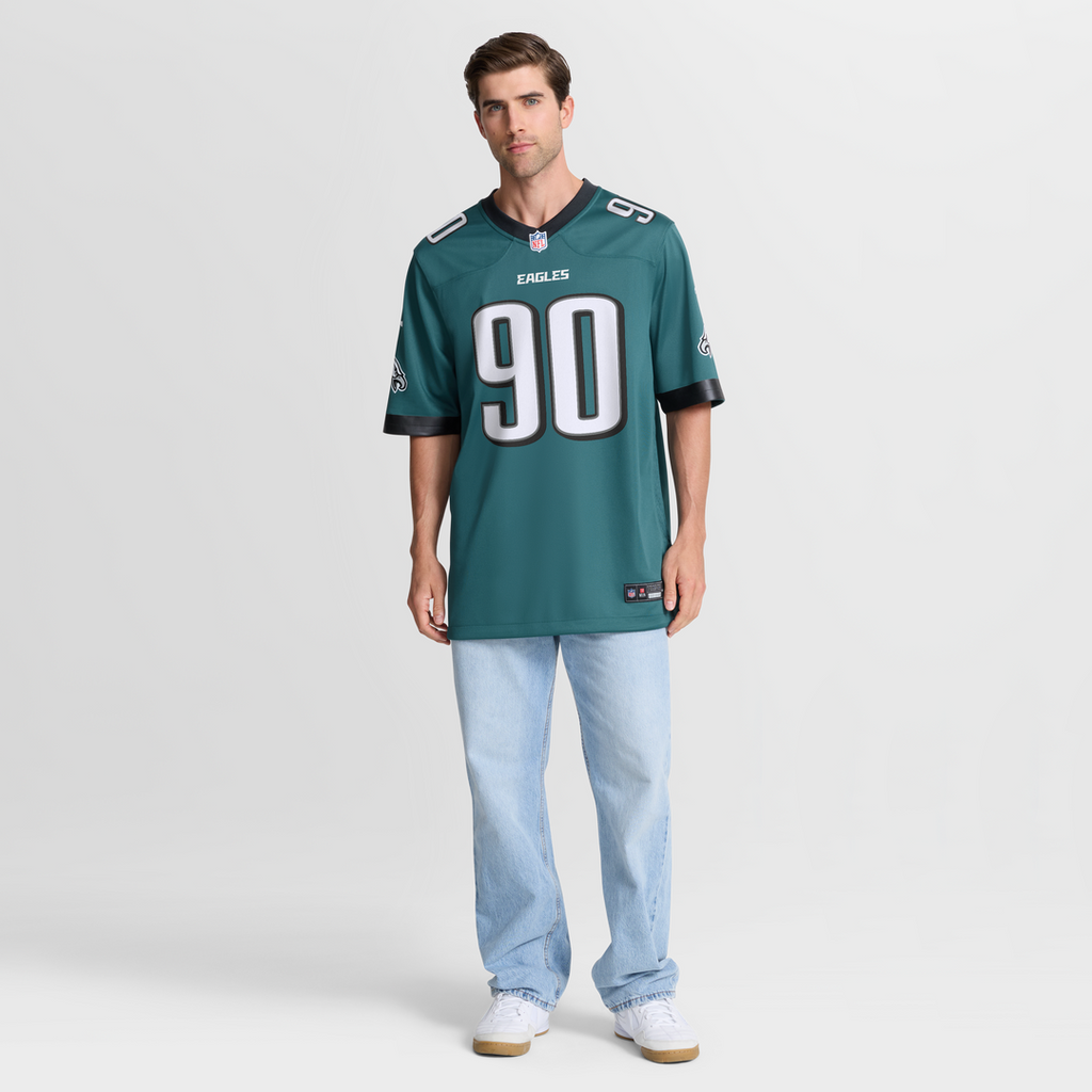 Jordan Davis Philadelphia Eagles Team Game Jersey - Midnight Green