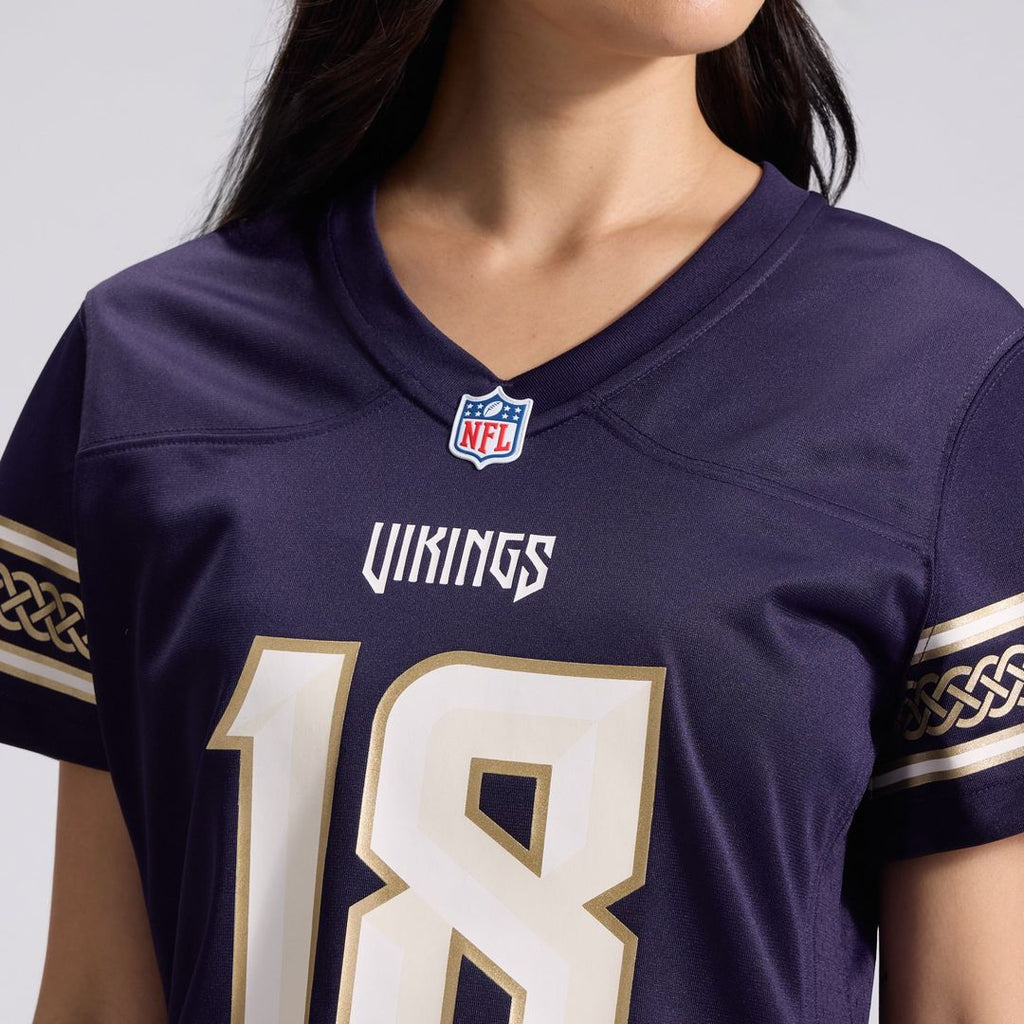 Justin Jefferson Minnesota Vikings Women's 2026 Rivalries Collection Game Jersey - Purple