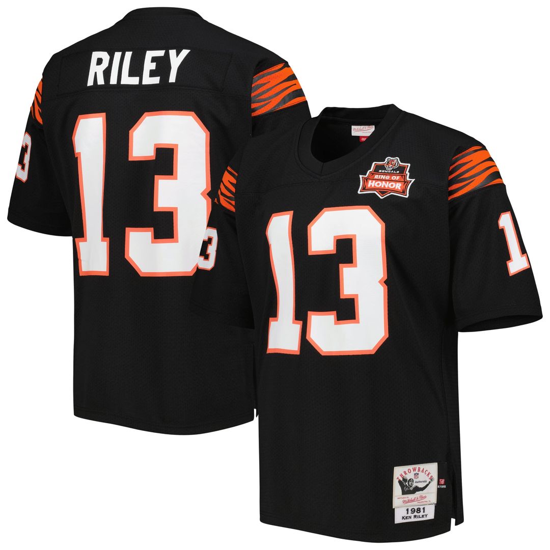 Ken Riley Cincinnati Bengals 1981 Authentic Throwback Retired Player Jersey - Black