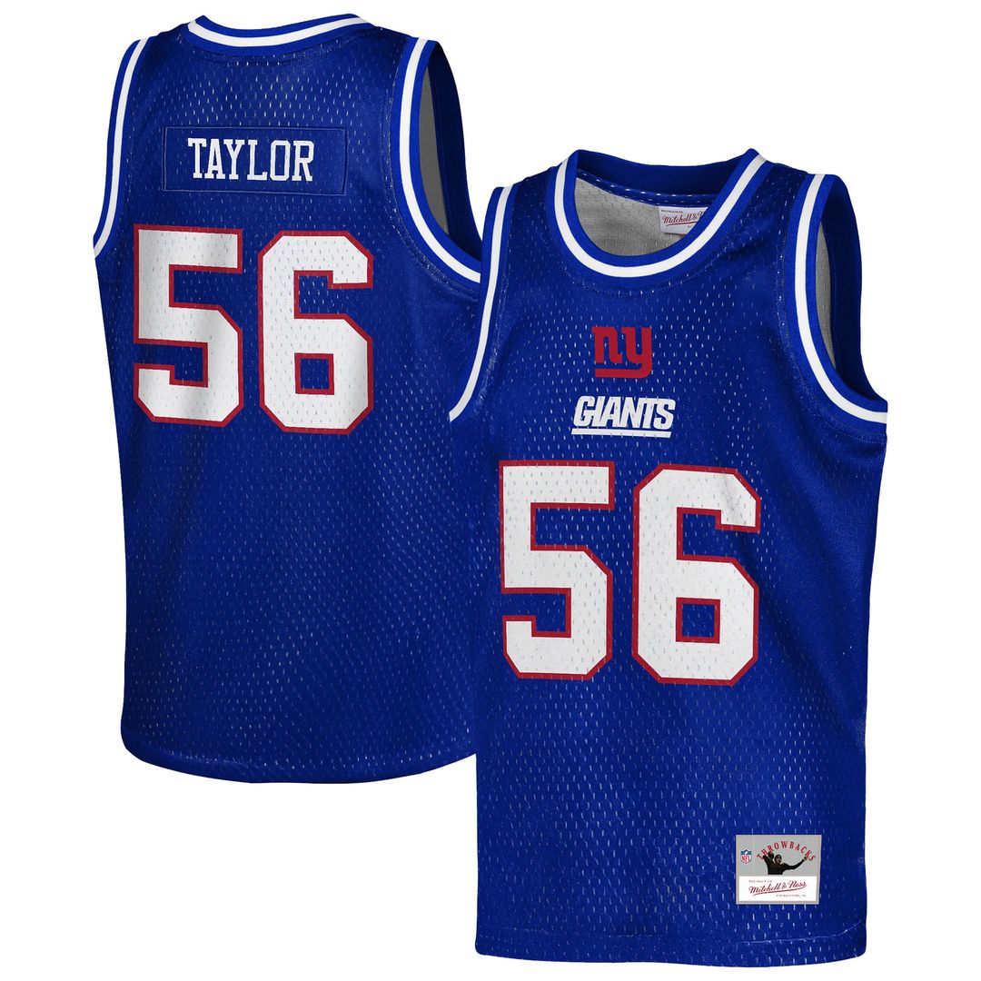 Lawrence Taylor New York Giants Youth Retired Player NFL Basketball Fashion Jersey - Royal