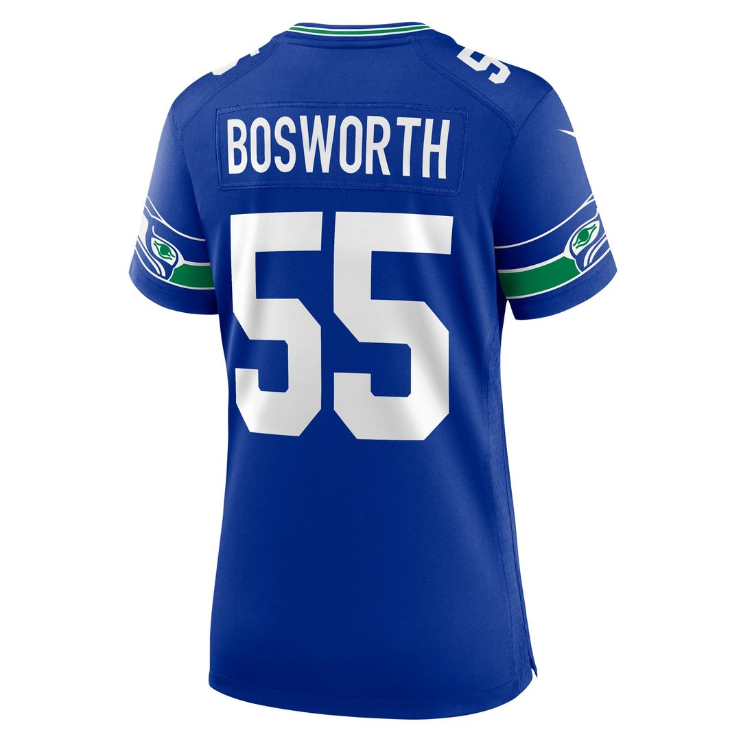 Brian Bosworth Seattle Seahawks Women's Throwback Retired Player Game Jersey - Royal