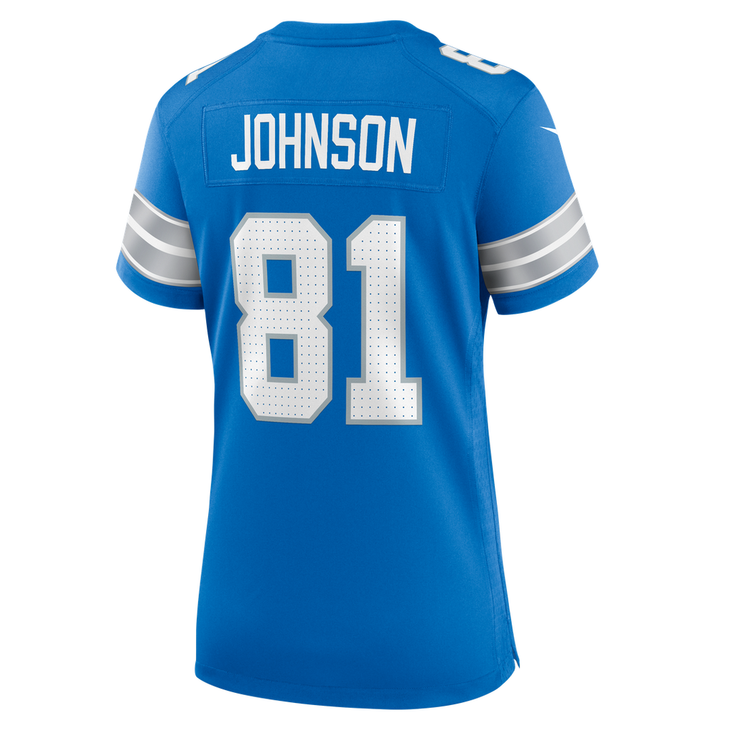 Calvin Johnson Detroit Lions Women's Team Retired Game Jersey - Blue