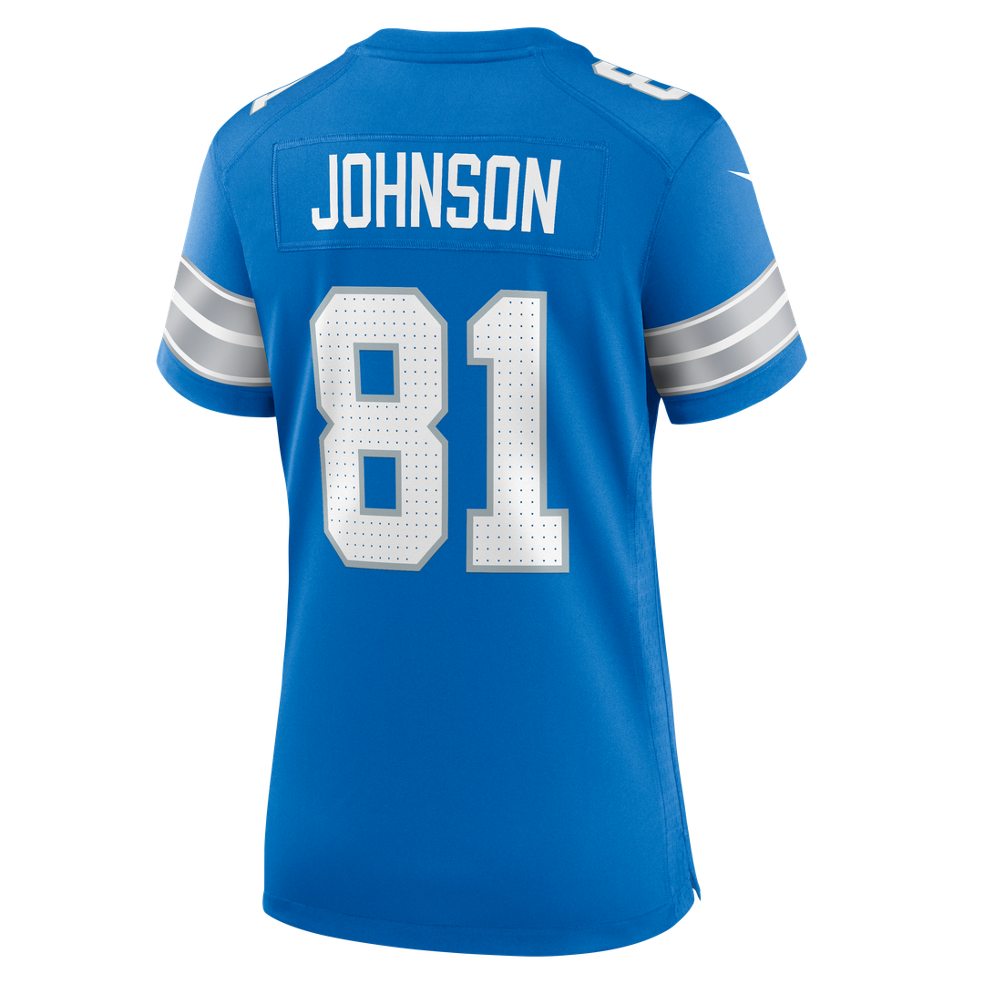 Calvin Johnson Detroit Lions Women's Team Retired Game Jersey - Blue