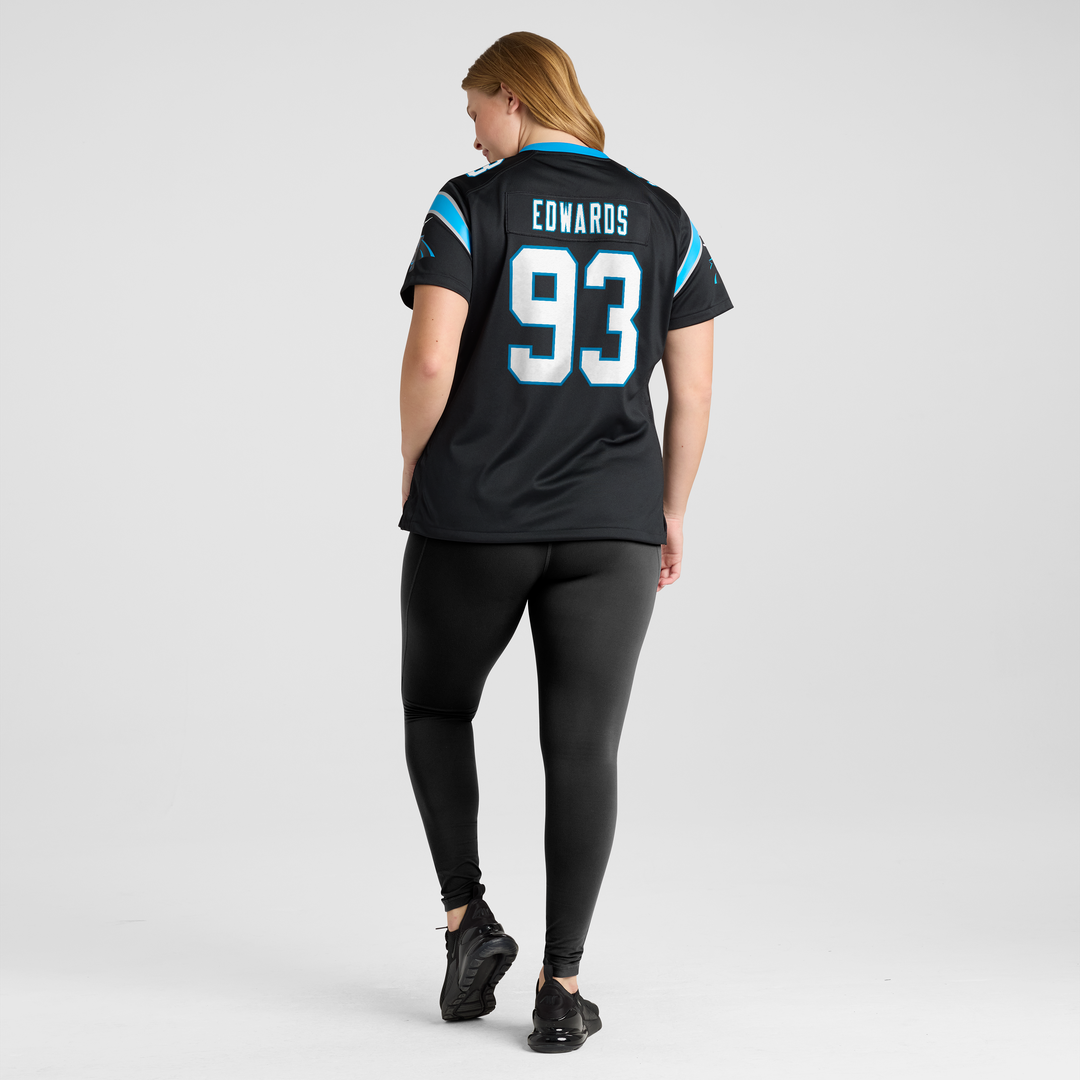 TeRah Edwards Carolina Panthers Women's Team Game Jersey - Black
