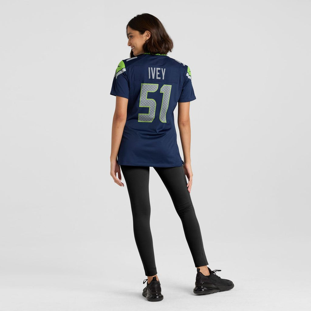 Jared Ivey Seattle Seahawks Women's Team Game Jersey - College Navy