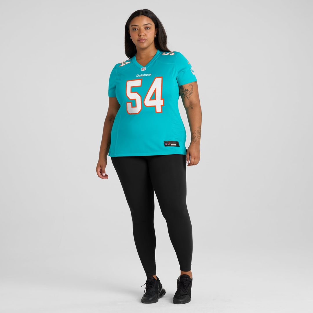 Zach Thomas Miami Dolphins Women's Game Retired Player Jersey - Aqua