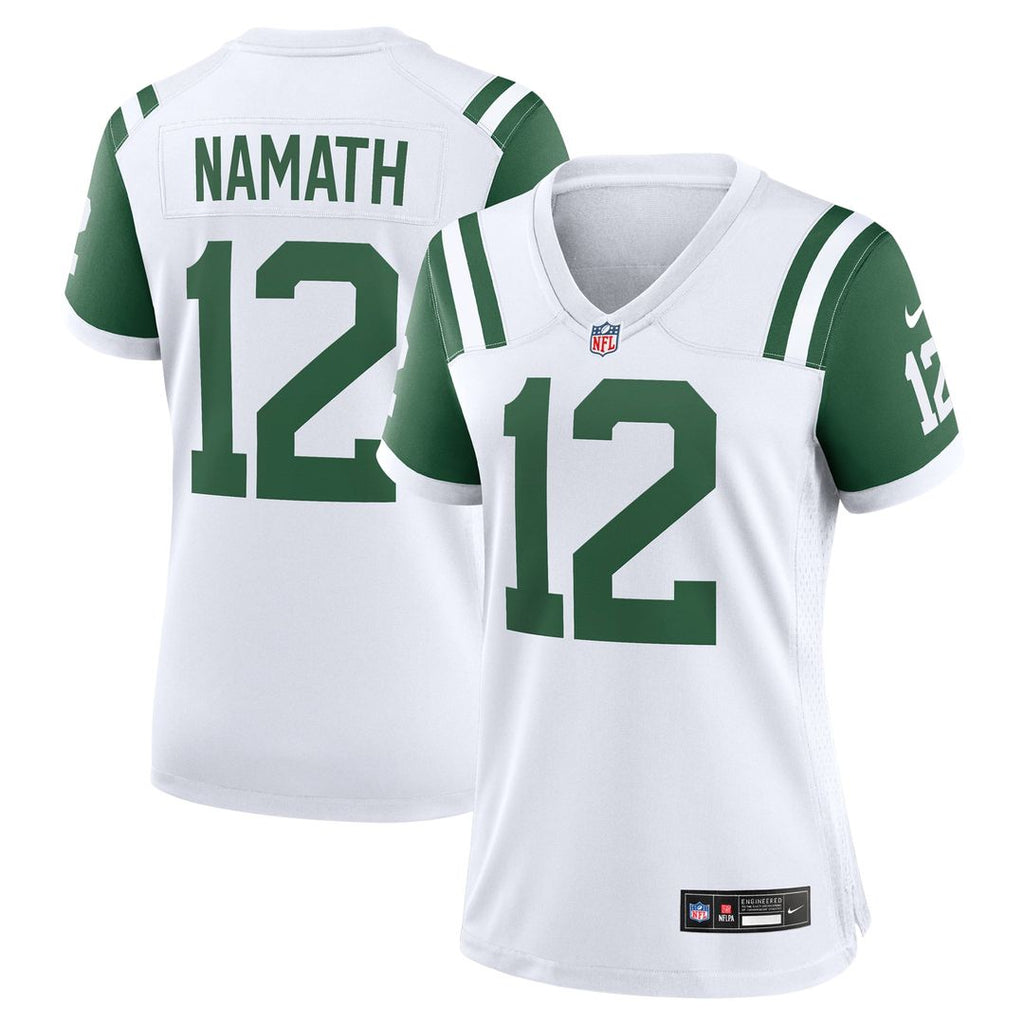 Joe Namath New York Jets Women's Classic Alternate Retired Player Game Jersey - White