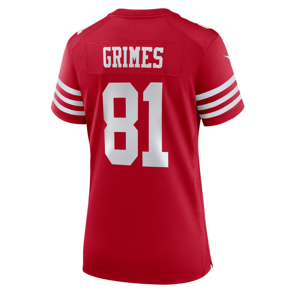 Wesley Grimes San Francisco 49ers Women's Team Game Jersey - Scarlet