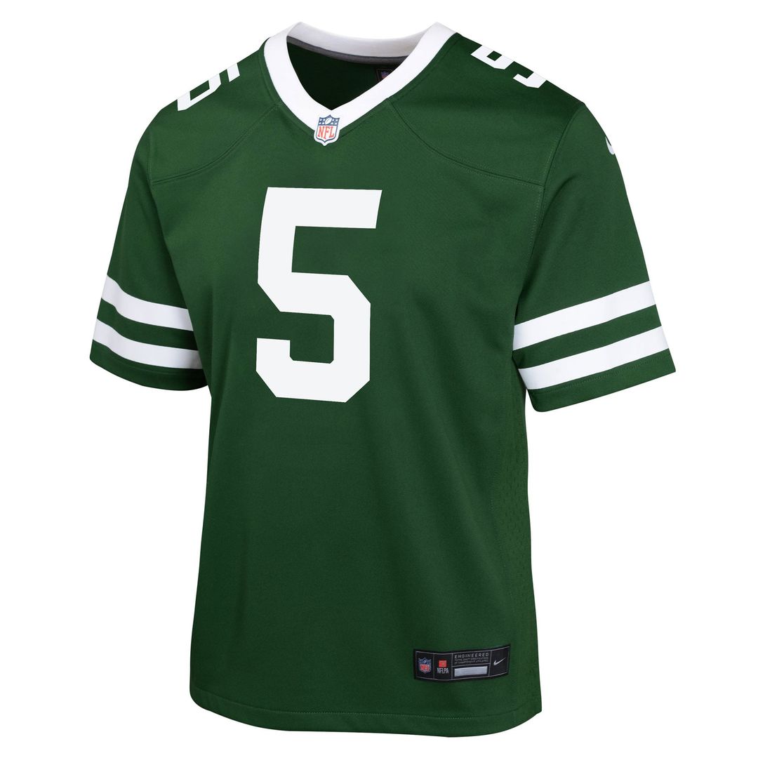 Garrett Wilson New York Jets Youth Game Jersey - Black