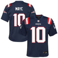 Drake Maye New England Patriots Youth Game Jersey - Navy