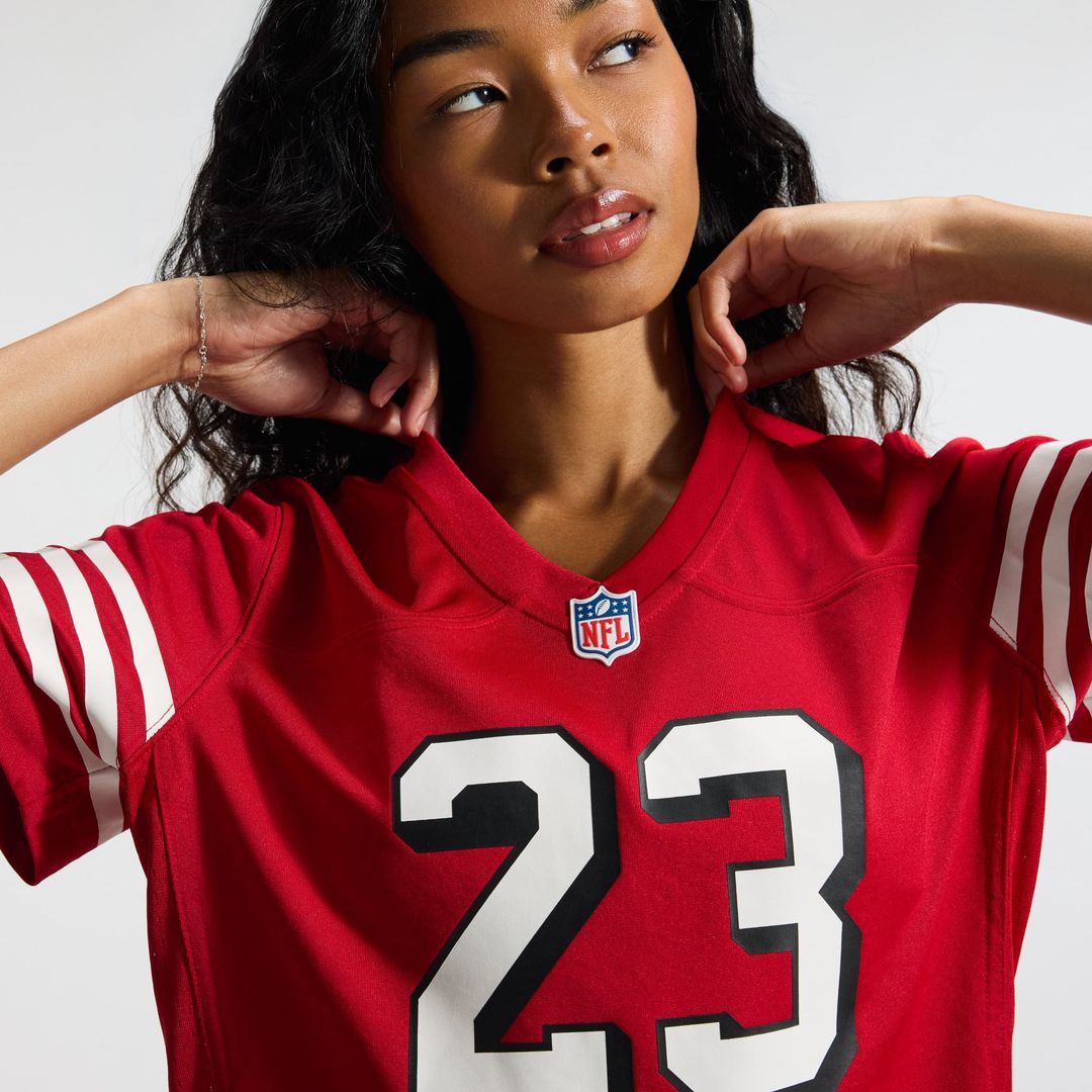 Christian McCaffrey San Francisco 49ers Women's Player Jersey - Scarlet