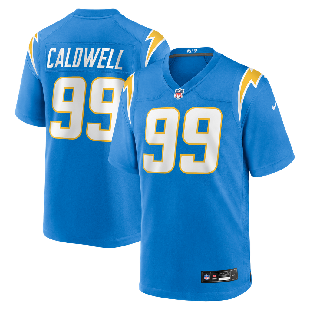 Jamaree Caldwell Los Angeles Chargers Team Game Jersey - Powder Blue