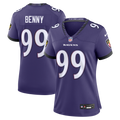 Rayshaun Benny Baltimore Ravens Women's Team Game Jersey - Purple