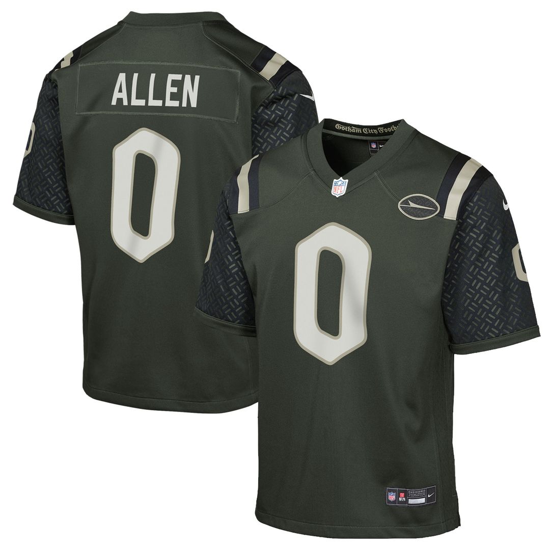 Braelon Allen New York Jets Youth 2025 Rivalries Collection Game Jersey - Gotham Green