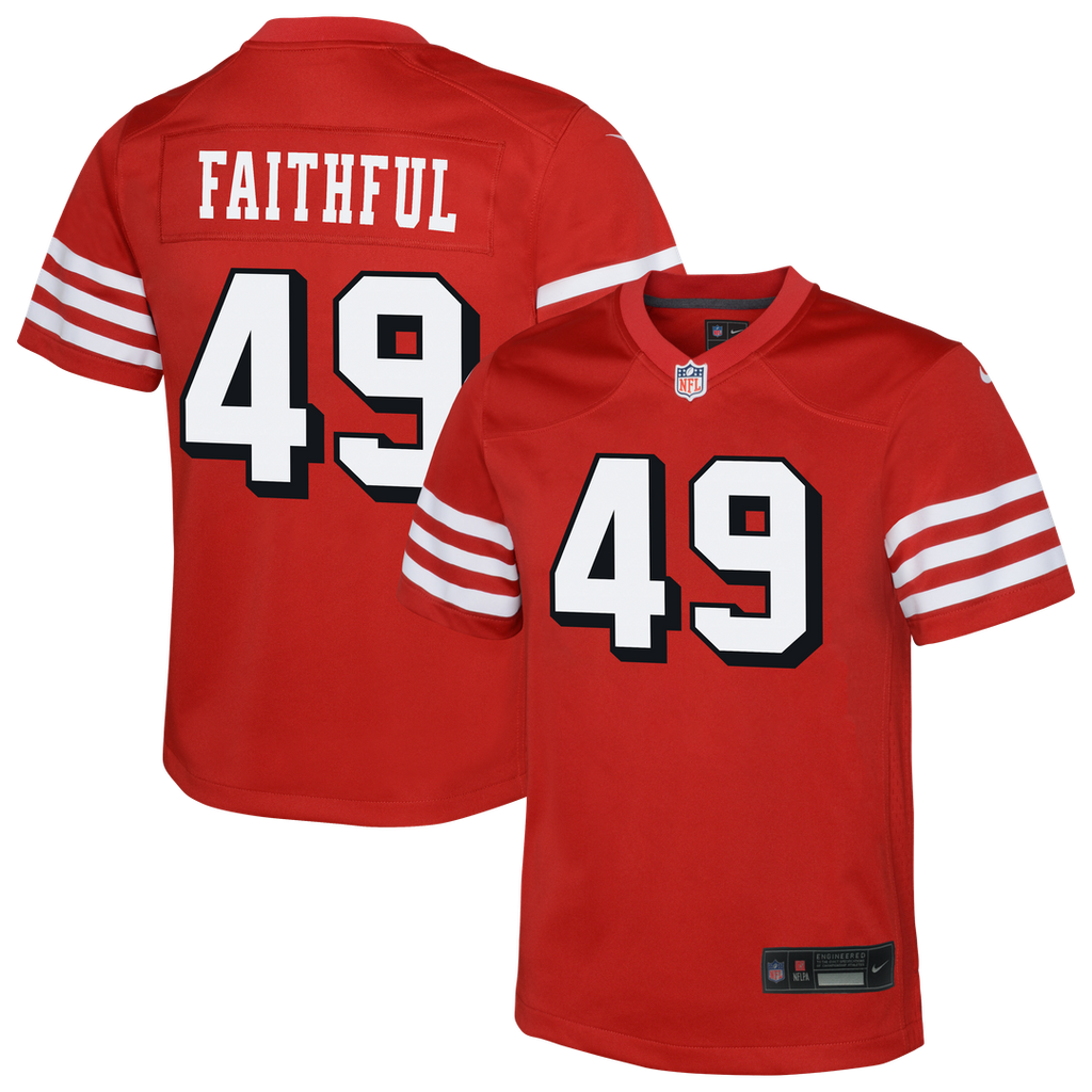 The Faithful San Francisco 49ers Youth Alternate 2 Game Jersey - Scarlet