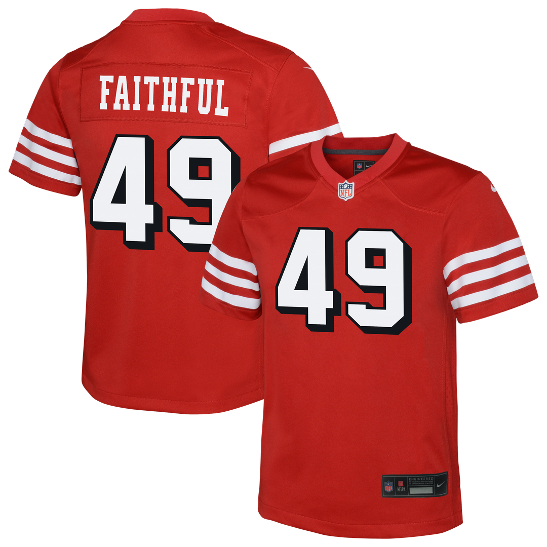 The Faithful San Francisco 49ers Youth Alternate 2 Game Jersey - Scarlet