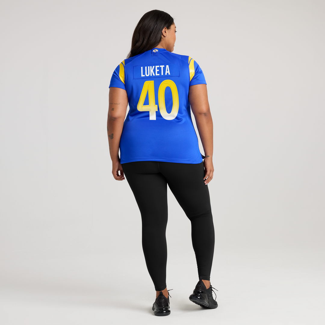 Jesse Luketa Los Angeles Rams Women's Team Game Jersey - Royal